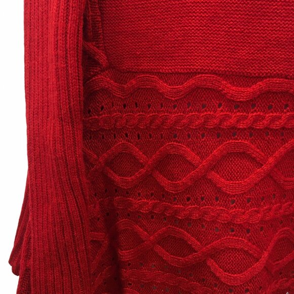 Heart n Crush Cardigan Women Size Medium Open Front Long Sleeve Red Stretch - Picture 4 of 7